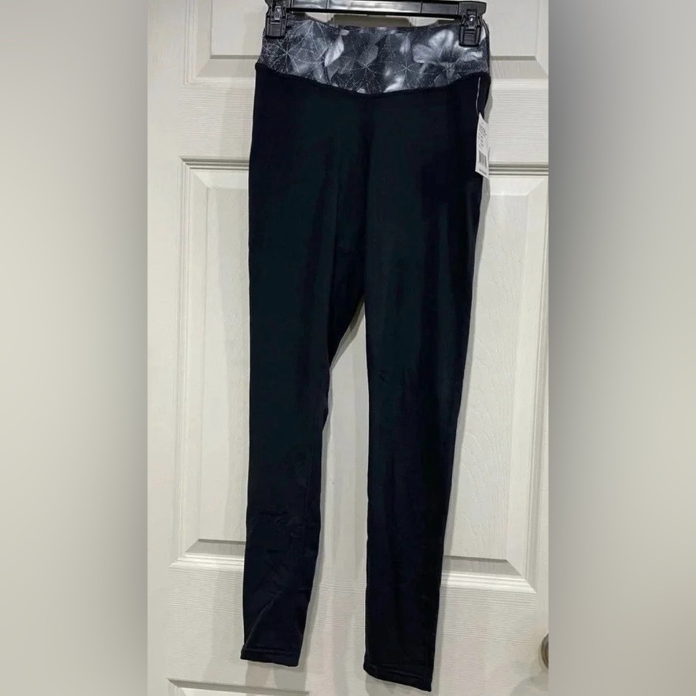 Obermeyer XS Anni Sport Tights XS 75wt Baselayer Black Pattern Leggings NWT